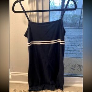 Navy with White Striped Spaghetti Strap Sundress